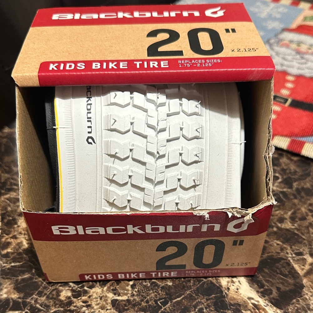 White Kids Bike Tire